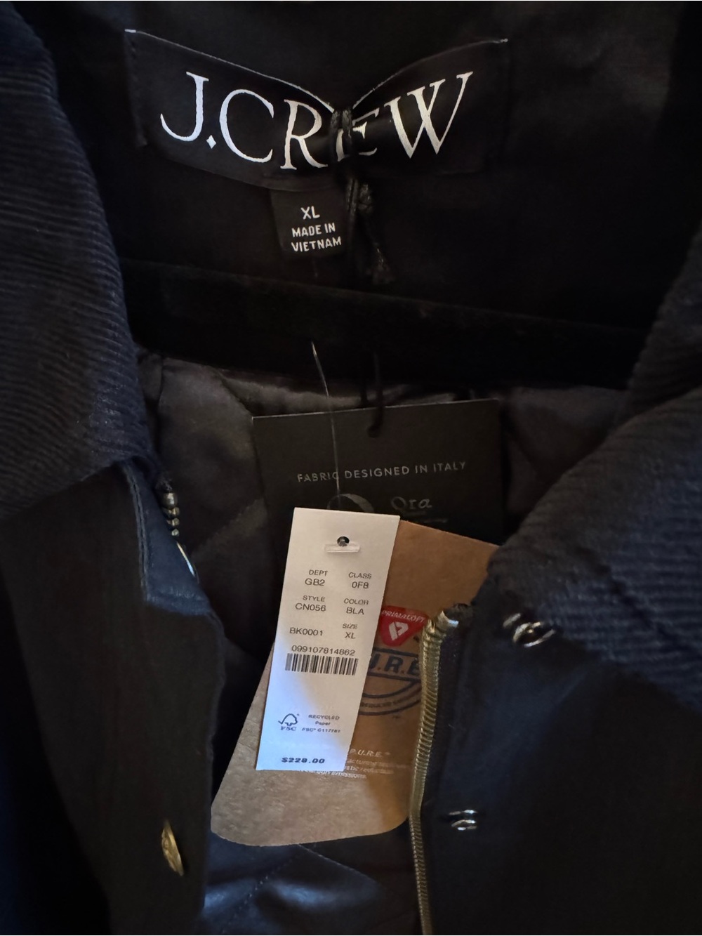 NWT J.Crew Cropped Barn Jacket in Black Ripstop Cotton - Picture 9 of 9